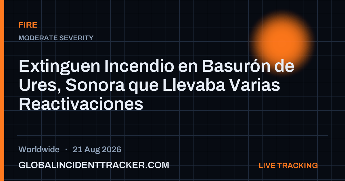 Fire incident in worldwide on 21 August 2026 — Global Incident Tracker report card