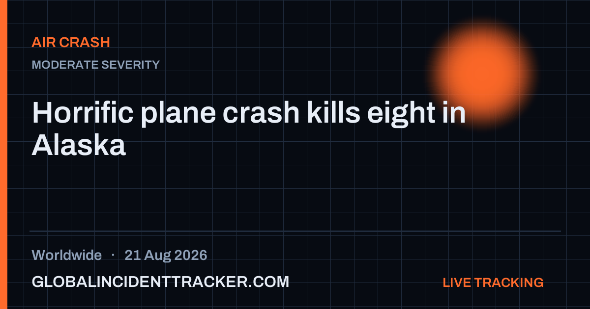 Air Crash incident in worldwide on 21 August 2026 — Global Incident Tracker report card