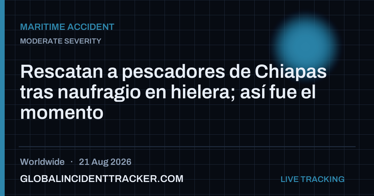 Maritime Accident incident in worldwide on 21 August 2026 — Global Incident Tracker report card
