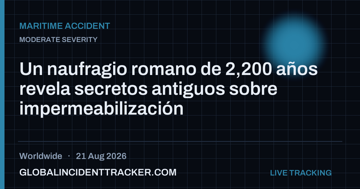 Maritime Accident incident in worldwide on 21 August 2026 — Global Incident Tracker report card