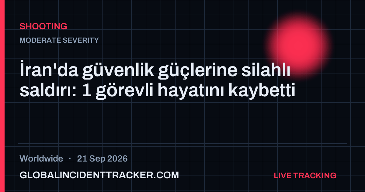 Shooting incident in worldwide on 21 September 2026 — Global Incident Tracker report card
