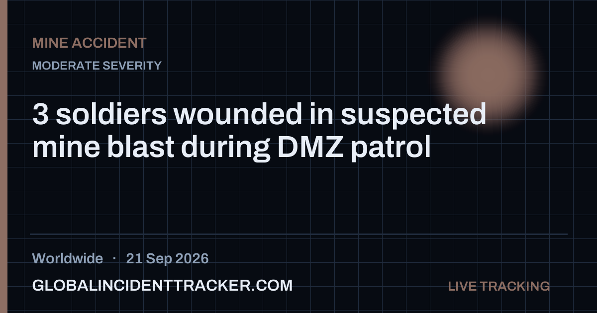 Mine Accident incident in worldwide on 21 September 2026 — Global Incident Tracker report card