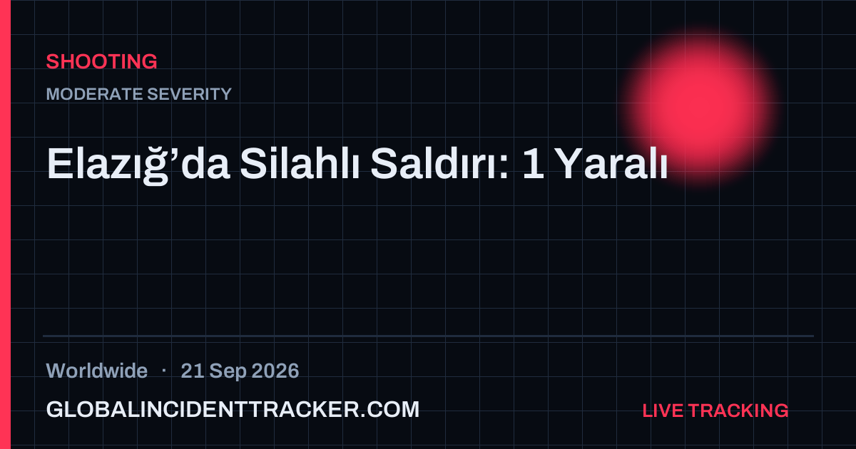 Shooting incident in worldwide on 21 September 2026 — Global Incident Tracker report card
