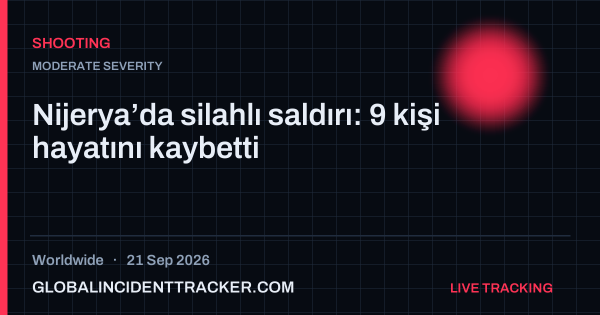 Shooting incident in worldwide on 21 September 2026 — Global Incident Tracker report card