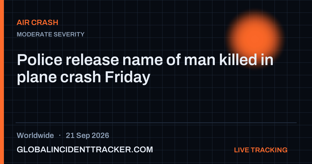 Air Crash incident in worldwide on 21 September 2026 — Global Incident Tracker report card
