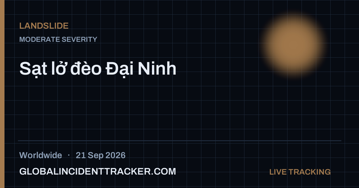 Landslide incident in worldwide on 21 September 2026 — Global Incident Tracker report card