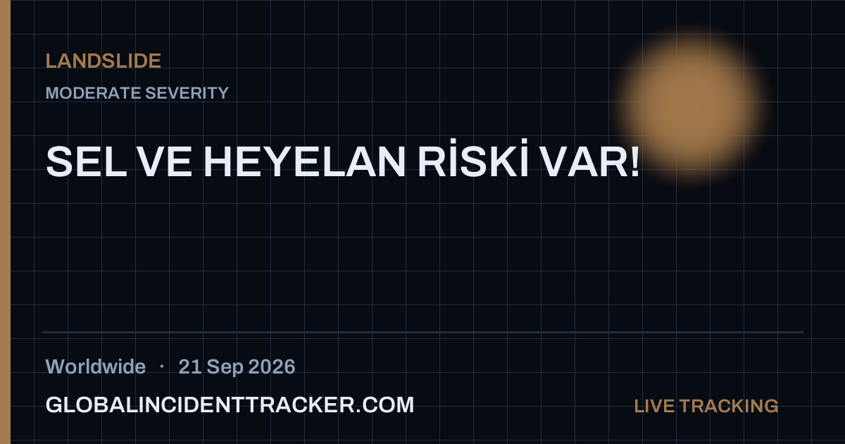 Landslide incident in worldwide on 21 September 2026 — Global Incident Tracker report card