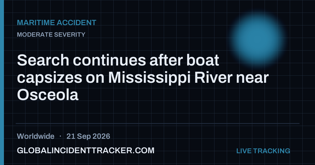 Maritime Accident incident in worldwide on 21 September 2026 — Global Incident Tracker report card