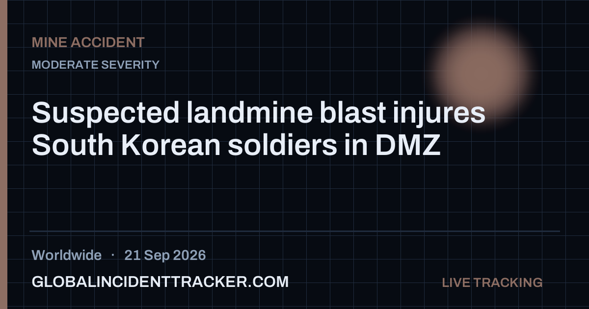 Mine Accident incident in worldwide on 21 September 2026 — Global Incident Tracker report card
