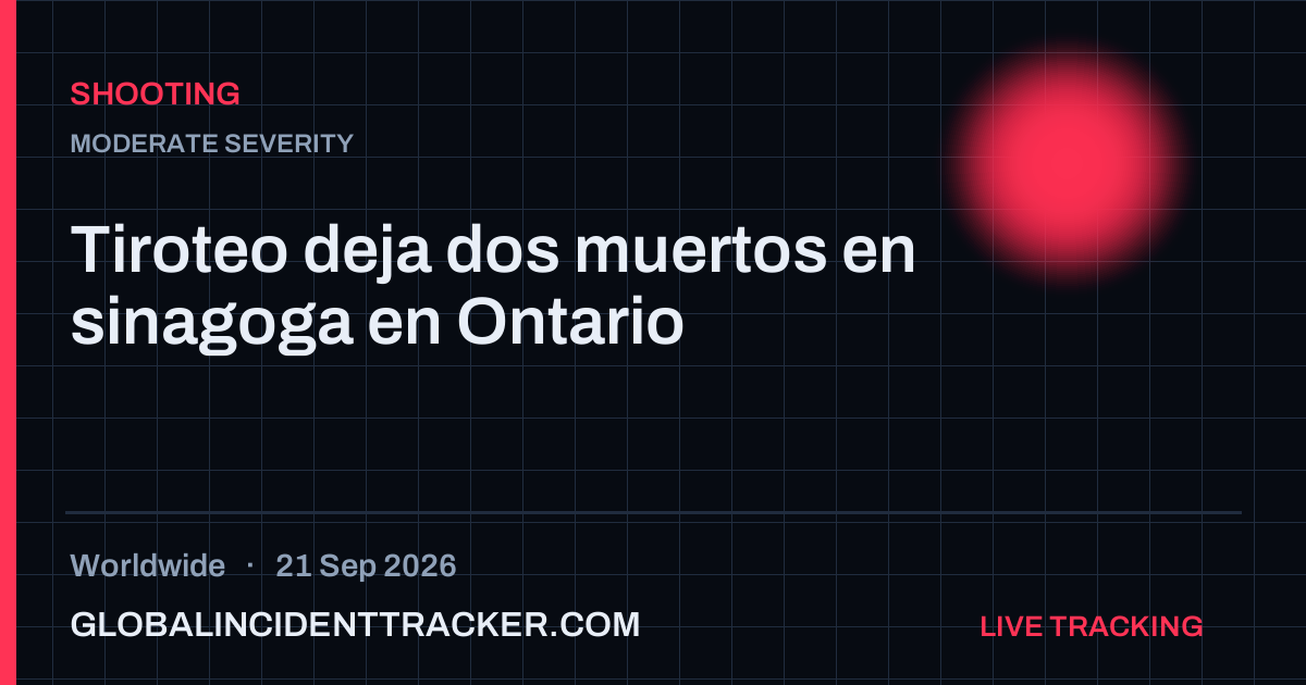 Shooting incident in worldwide on 21 September 2026 — Global Incident Tracker report card