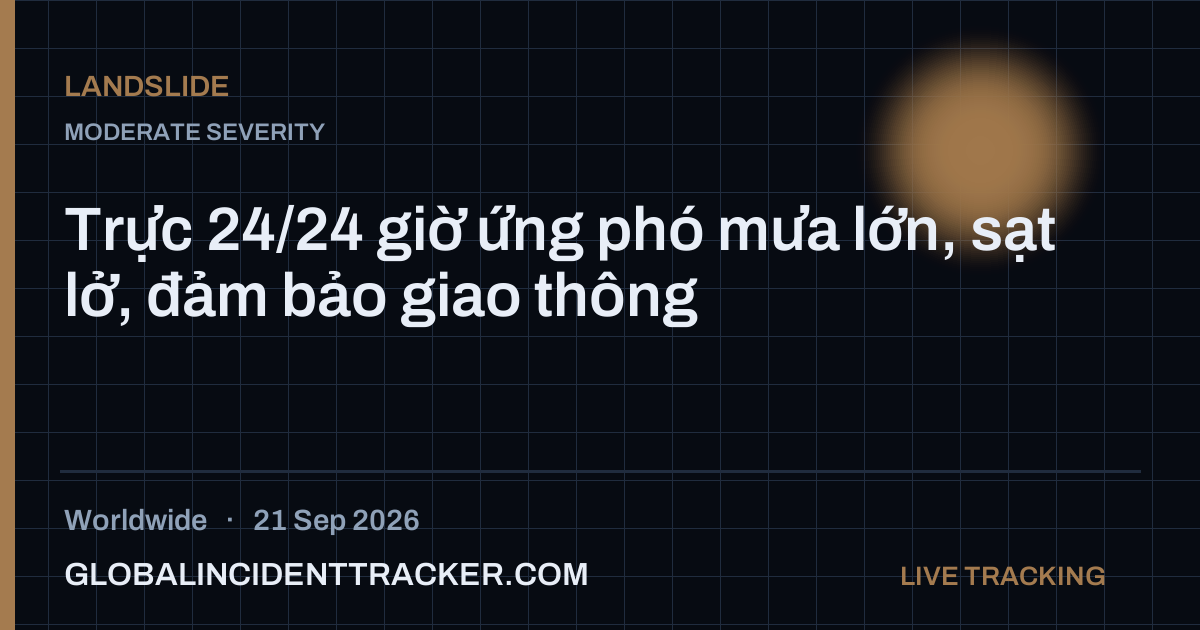 Landslide incident in worldwide on 21 September 2026 — Global Incident Tracker report card