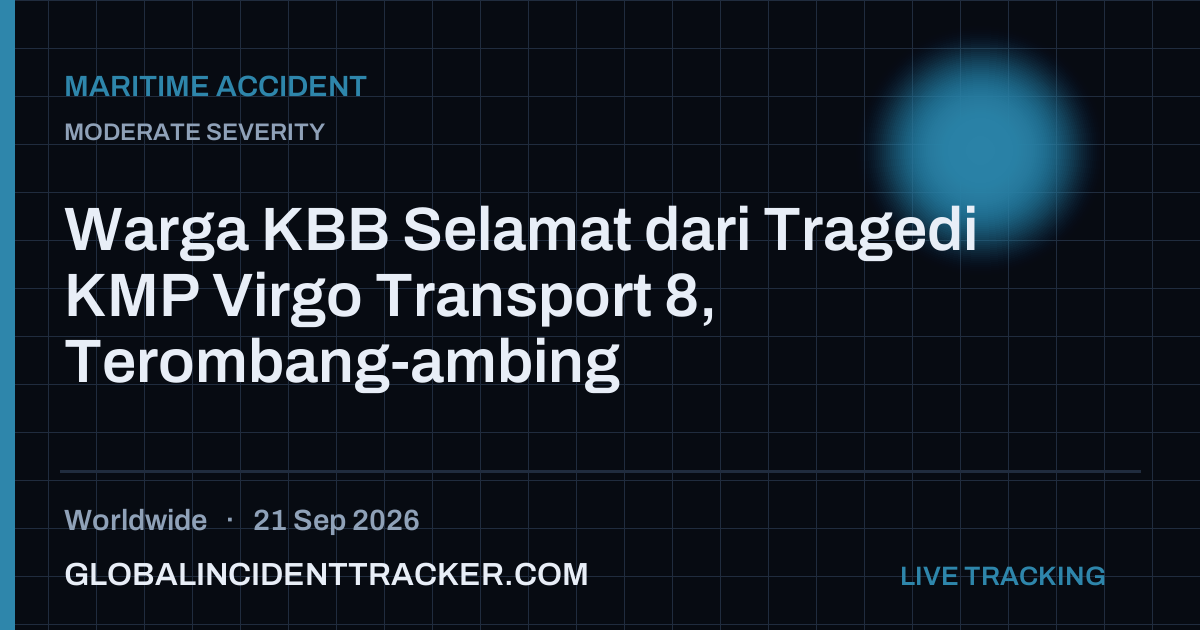 Maritime Accident incident in worldwide on 21 September 2026 — Global Incident Tracker report card