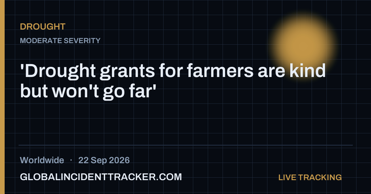 Drought incident in worldwide on 22 September 2026 — Global Incident Tracker report card