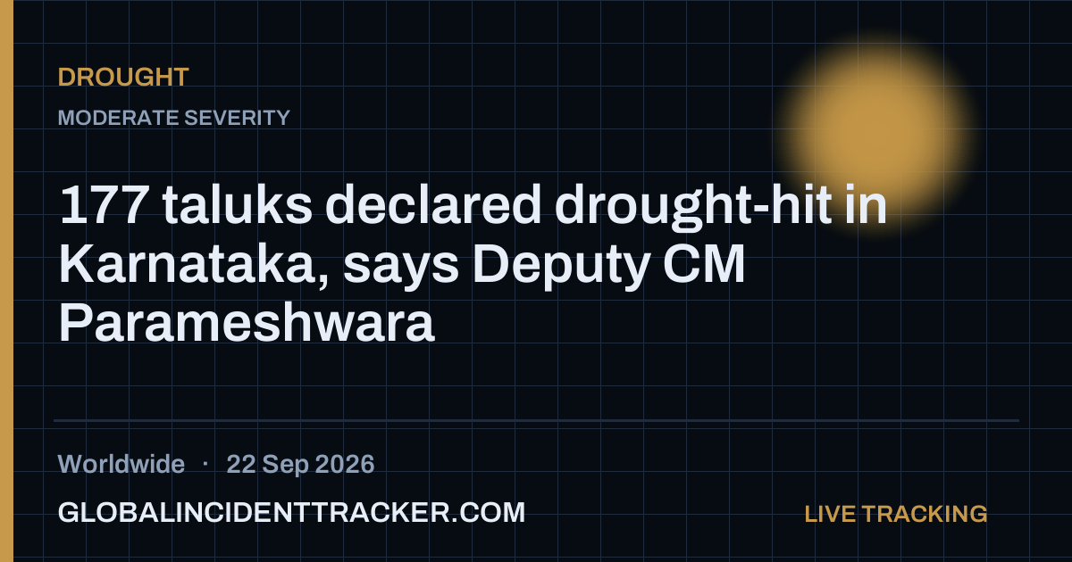 Drought incident in worldwide on 22 September 2026 — Global Incident Tracker report card