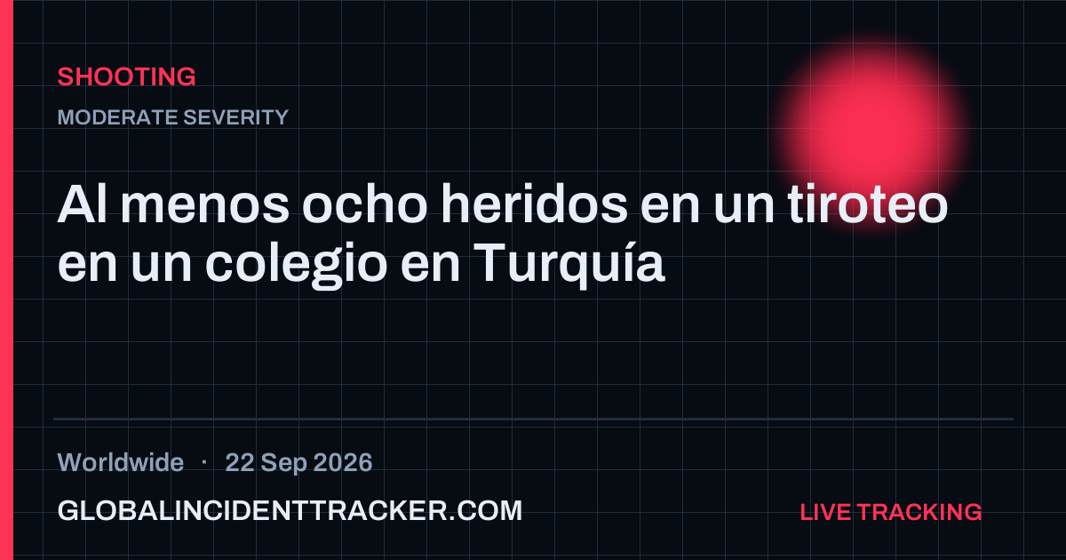 Shooting incident in worldwide on 22 September 2026 — Global Incident Tracker report card