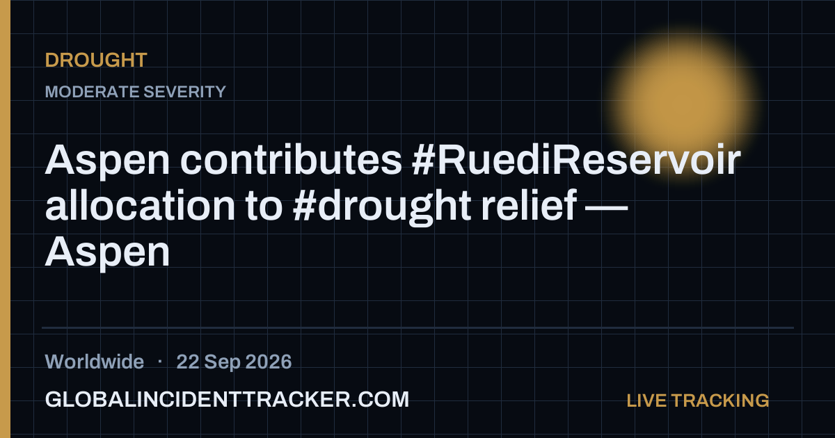 Drought incident in worldwide on 22 September 2026 — Global Incident Tracker report card