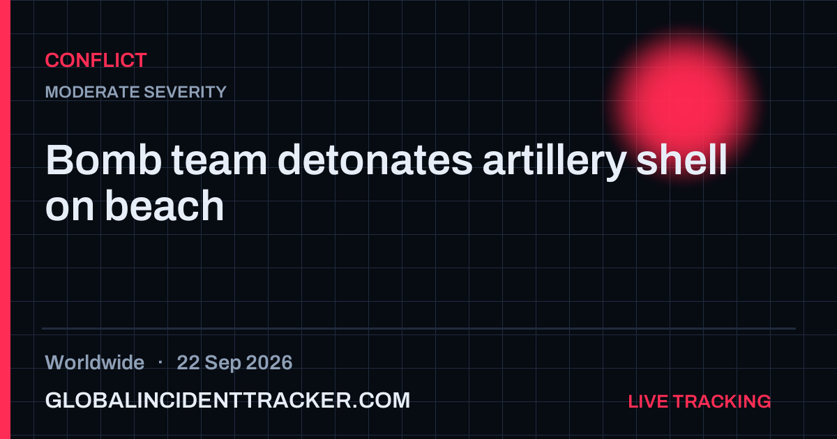 Conflict incident in worldwide on 22 September 2026 — Global Incident Tracker report card