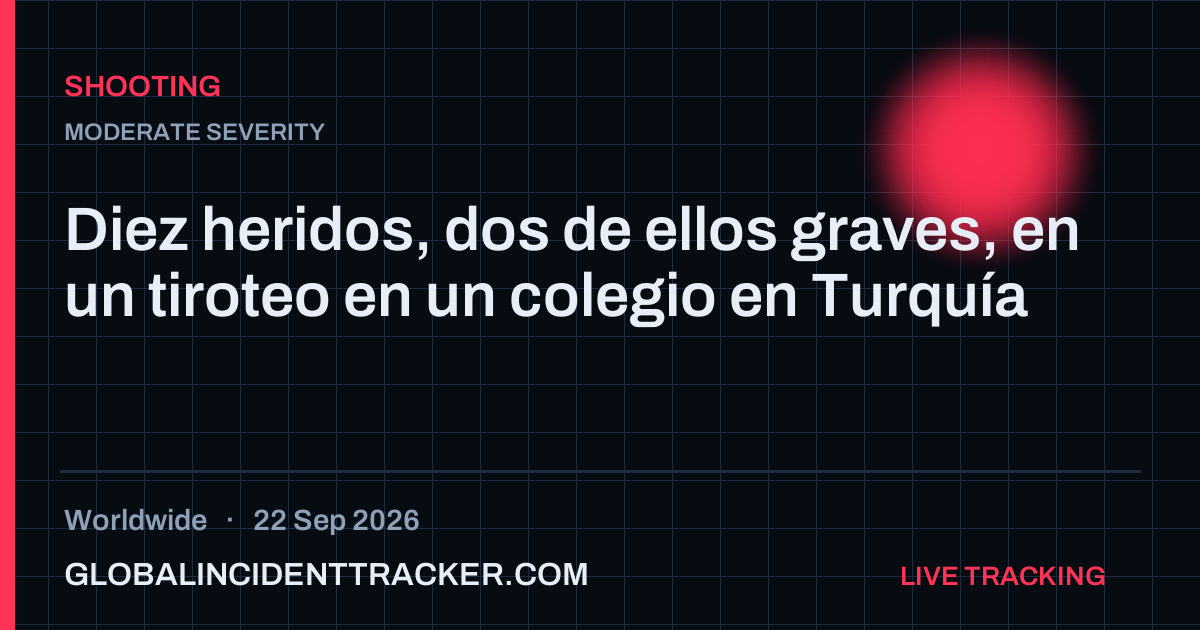 Shooting incident in worldwide on 22 September 2026 — Global Incident Tracker report card