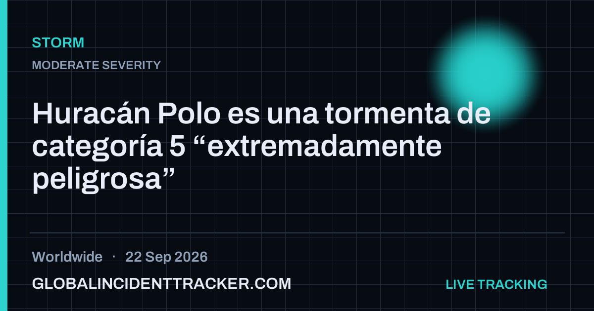 Storm incident in worldwide on 22 September 2026 — Global Incident Tracker report card