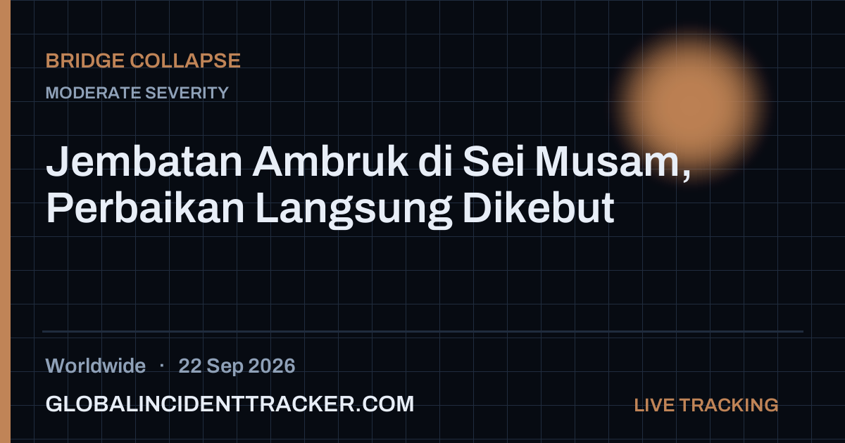 Bridge Collapse incident in worldwide on 22 September 2026 — Global Incident Tracker report card