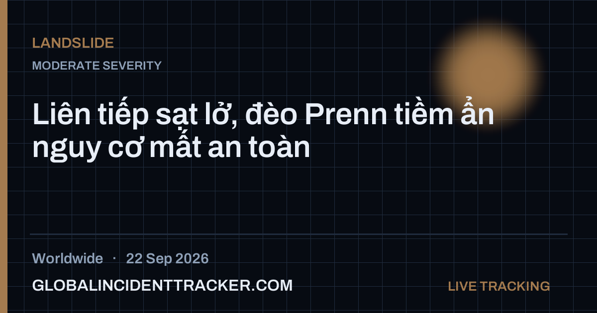 Landslide incident in worldwide on 22 September 2026 — Global Incident Tracker report card