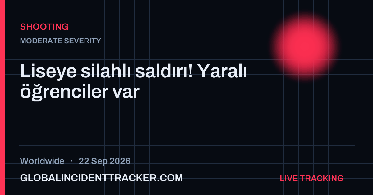 Shooting incident in worldwide on 22 September 2026 — Global Incident Tracker report card