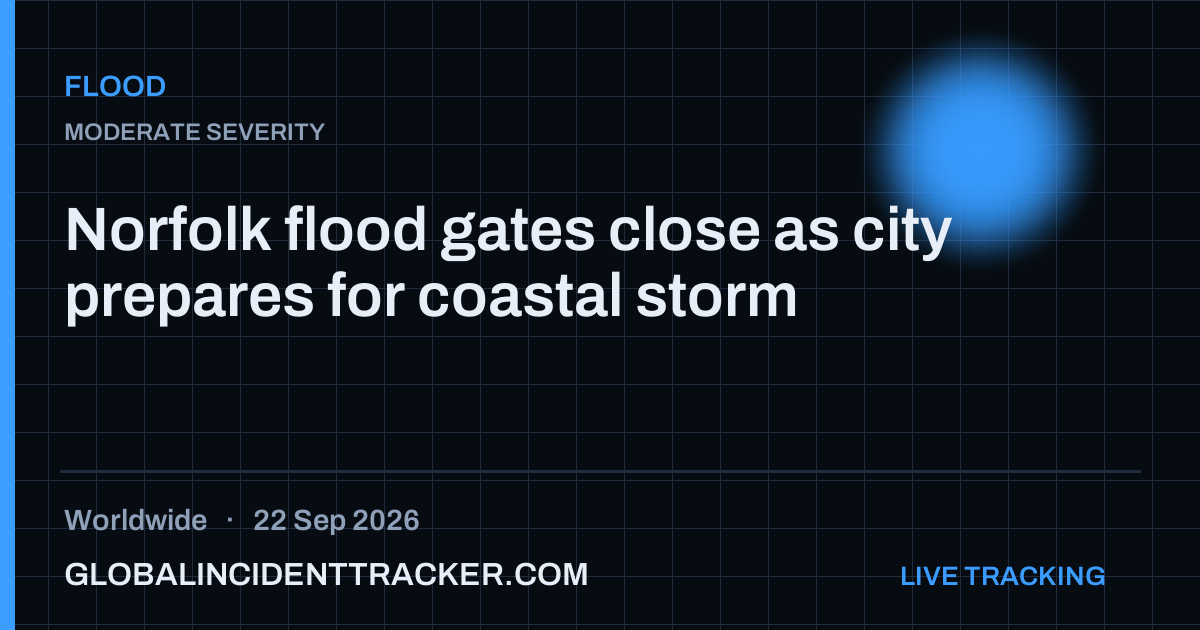 Flood incident in worldwide on 22 September 2026 — Global Incident Tracker report card