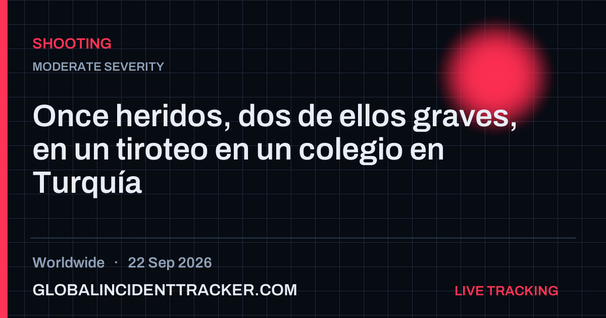Shooting incident in worldwide on 22 September 2026 — Global Incident Tracker report card