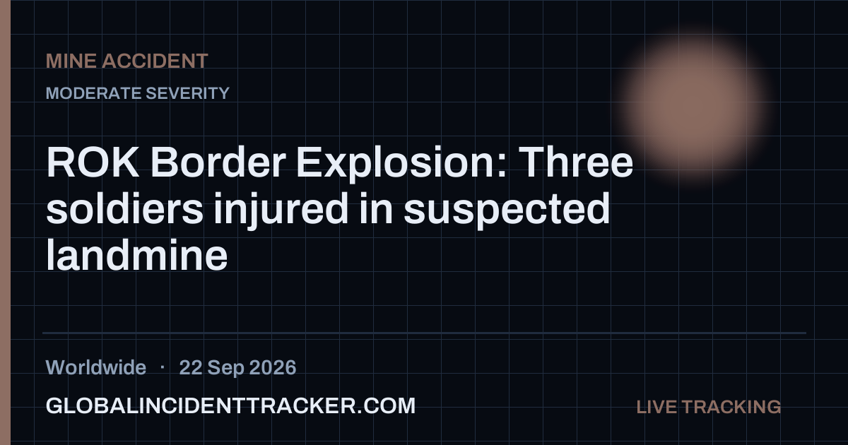 Mine Accident incident in worldwide on 22 September 2026 — Global Incident Tracker report card
