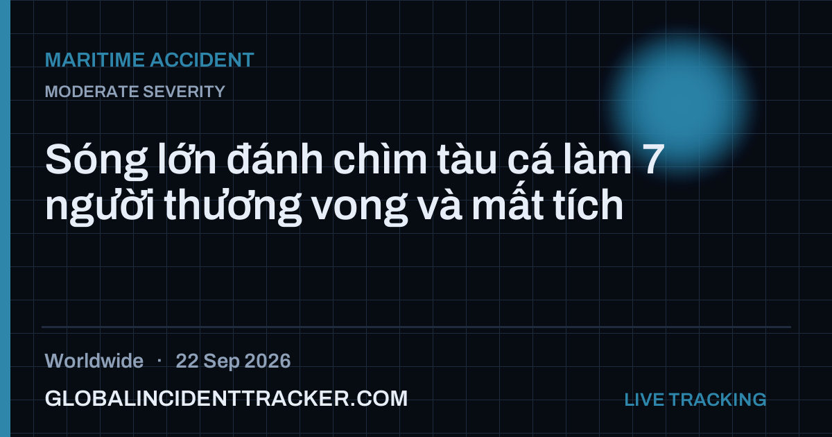 Maritime Accident incident in worldwide on 22 September 2026 — Global Incident Tracker report card
