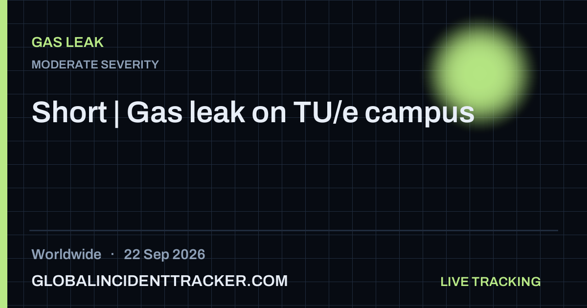 Gas Leak incident in worldwide on 22 September 2026 — Global Incident Tracker report card