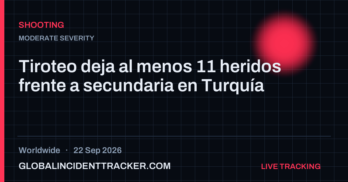 Shooting incident in worldwide on 22 September 2026 — Global Incident Tracker report card
