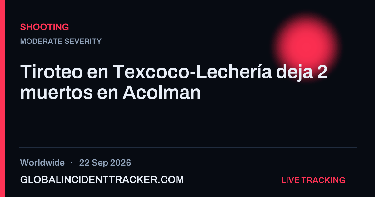 Shooting incident in worldwide on 22 September 2026 — Global Incident Tracker report card