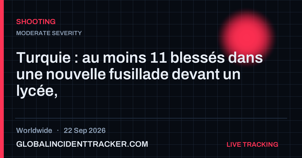 Shooting incident in worldwide on 22 September 2026 — Global Incident Tracker report card
