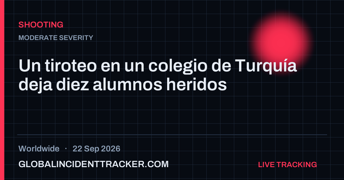 Shooting incident in worldwide on 22 September 2026 — Global Incident Tracker report card