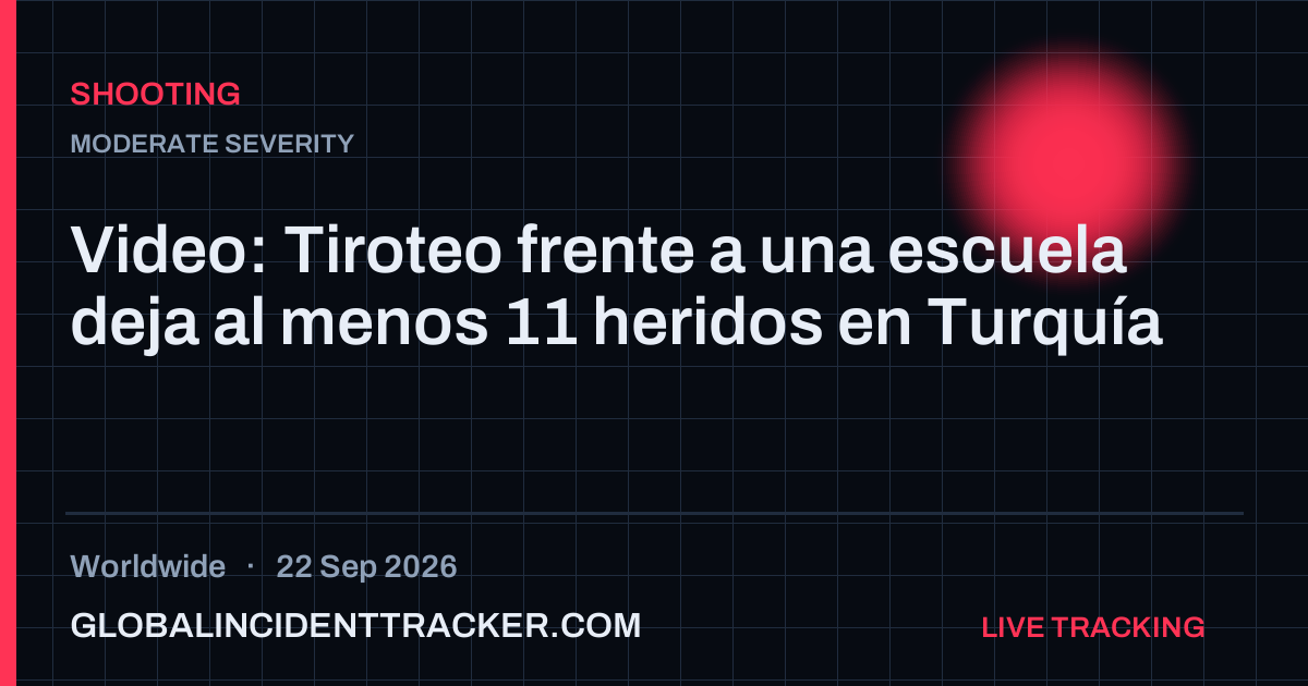 Shooting incident in worldwide on 22 September 2026 — Global Incident Tracker report card