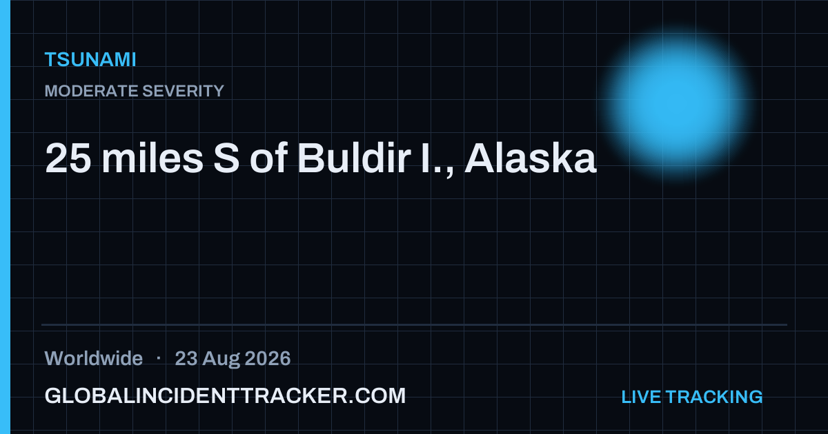 Tsunami incident in worldwide on 23 August 2026 — Global Incident Tracker report card
