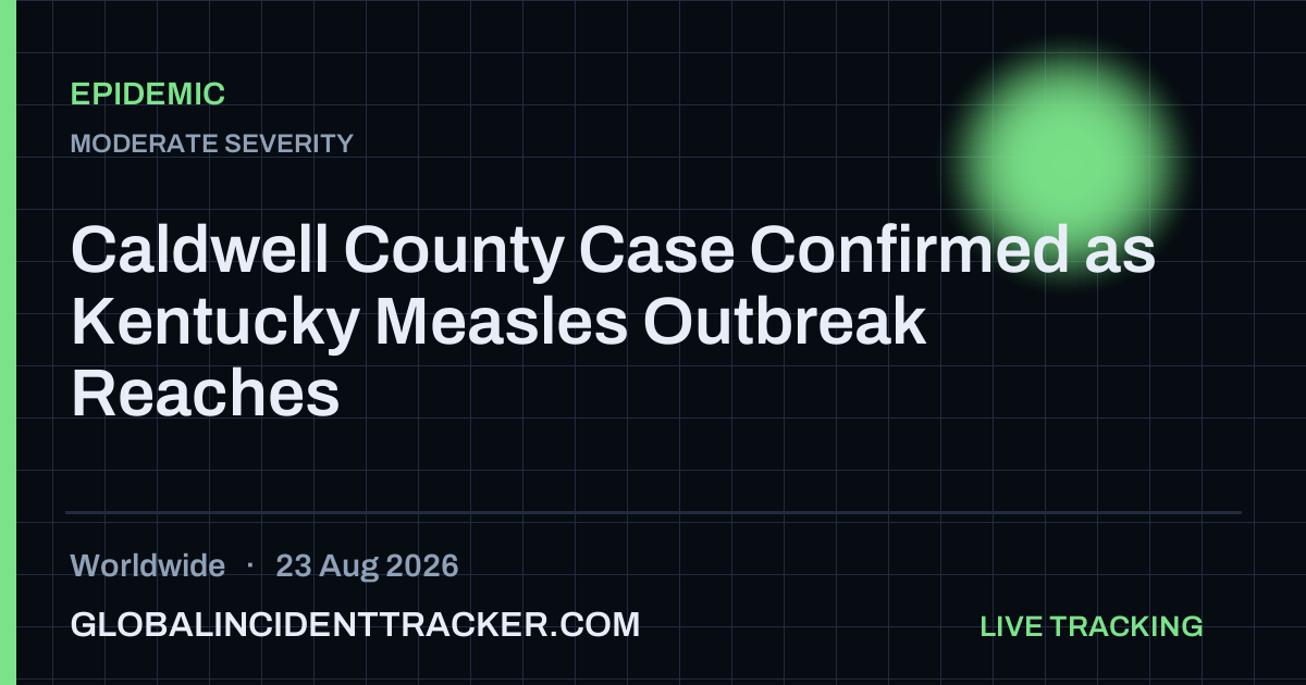 Epidemic incident in worldwide on 23 August 2026 — Global Incident Tracker report card