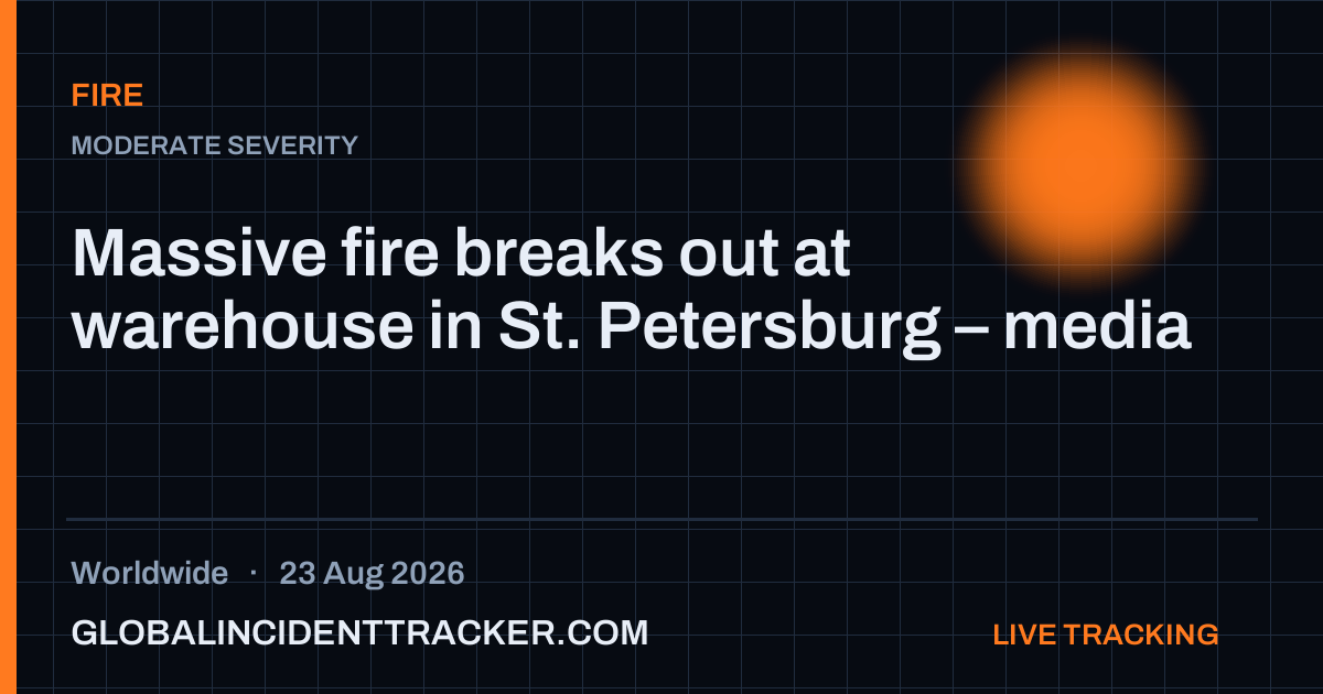 Fire incident in worldwide on 23 August 2026 — Global Incident Tracker report card