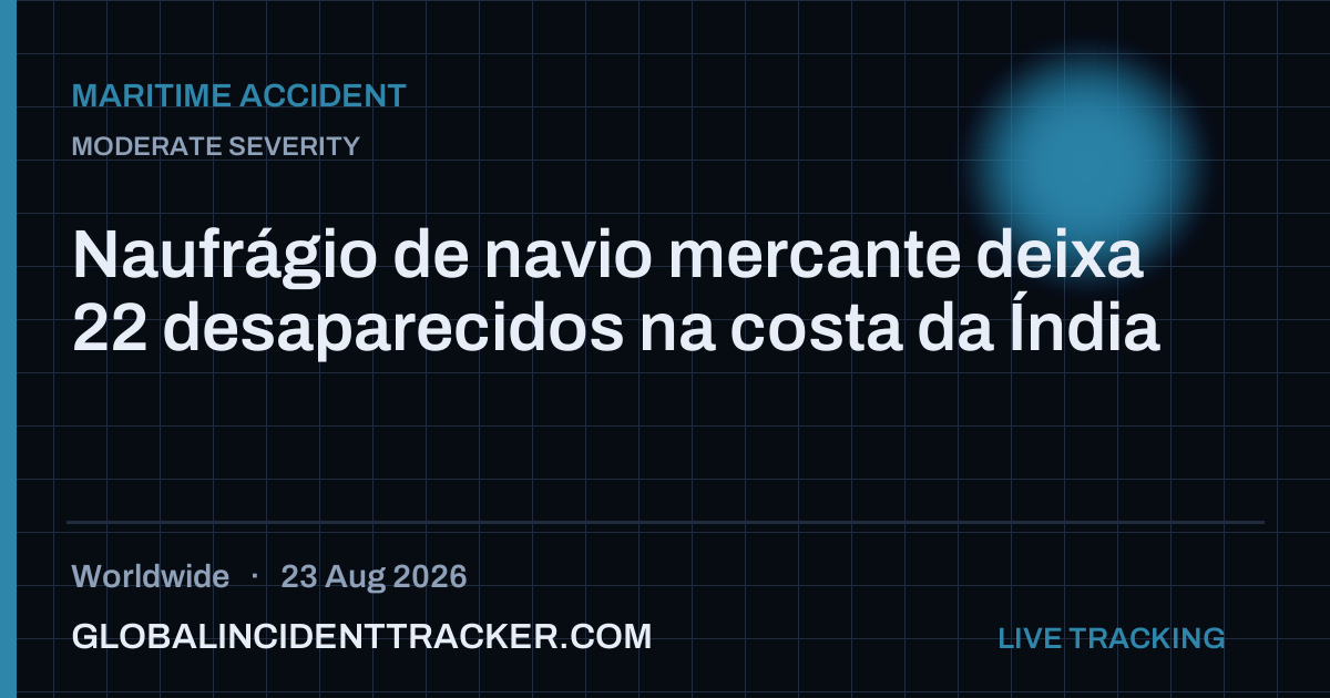 Maritime Accident incident in worldwide on 23 August 2026 — Global Incident Tracker report card