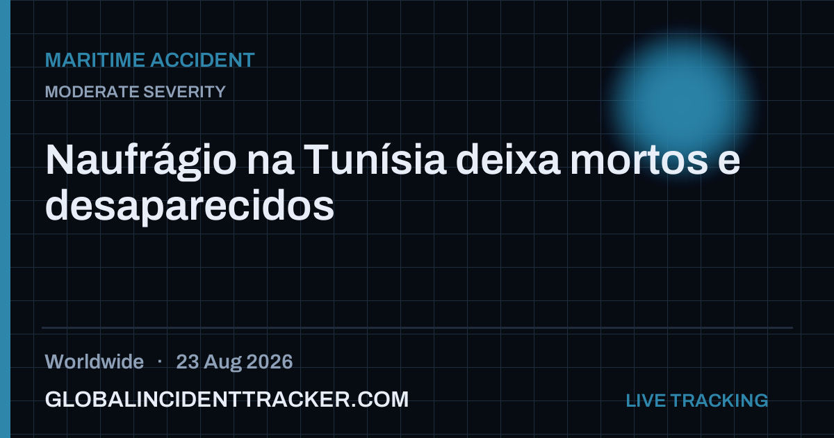 Maritime Accident incident in worldwide on 23 August 2026 — Global Incident Tracker report card