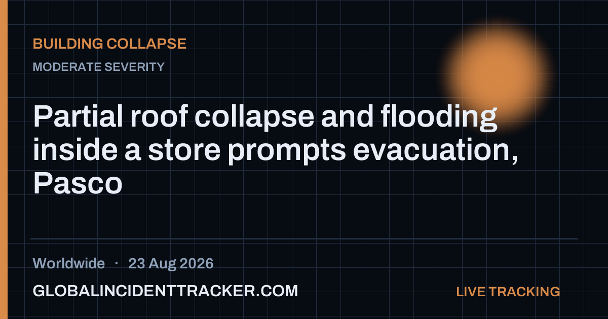 Building Collapse incident in worldwide on 23 August 2026 — Global Incident Tracker report card