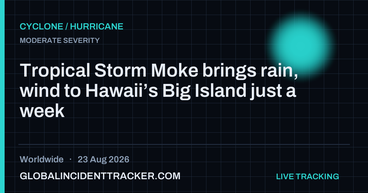 Cyclone / Hurricane incident in worldwide on 23 August 2026 — Global Incident Tracker report card