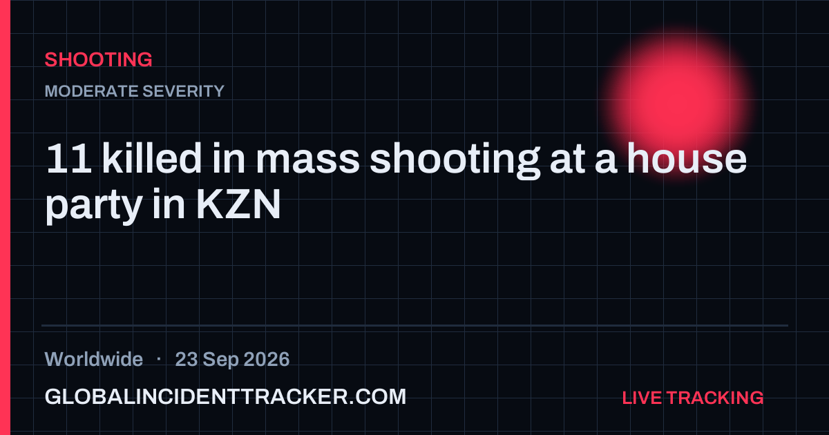 Shooting incident in worldwide on 23 September 2026 — Global Incident Tracker report card