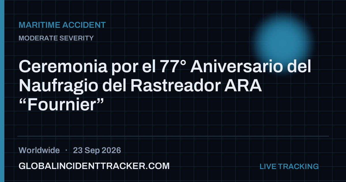 Maritime Accident incident in worldwide on 23 September 2026 — Global Incident Tracker report card