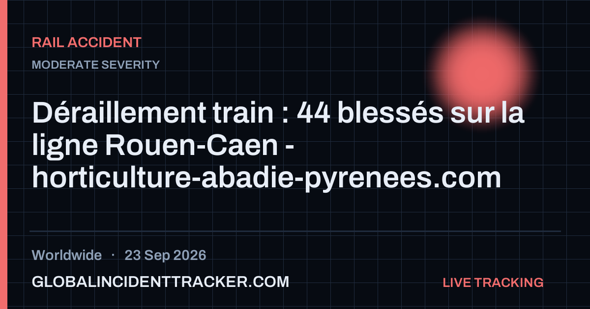 Rail Accident incident in worldwide on 23 September 2026 — Global Incident Tracker report card