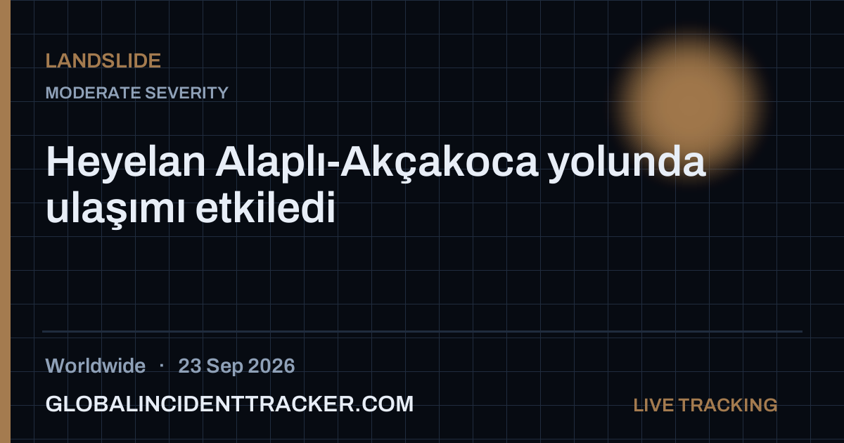 Landslide incident in worldwide on 23 September 2026 — Global Incident Tracker report card