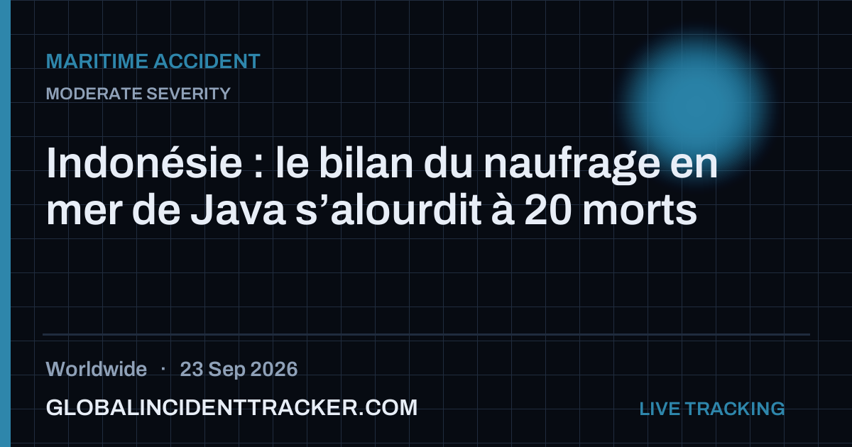 Maritime Accident incident in worldwide on 23 September 2026 — Global Incident Tracker report card