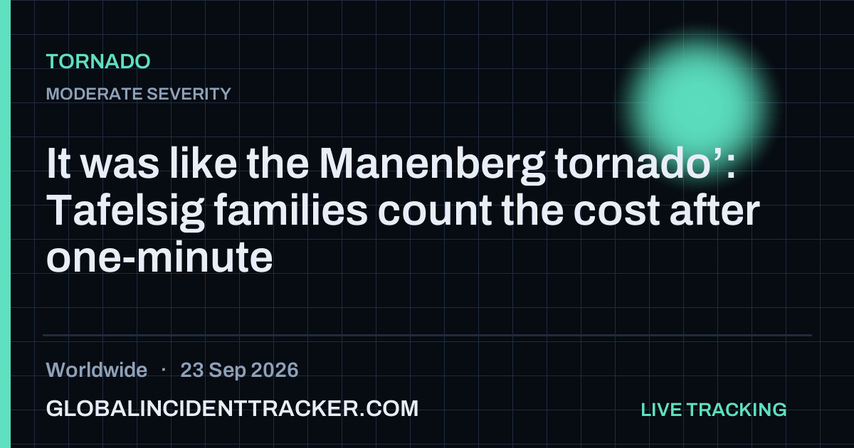 Tornado incident in worldwide on 23 September 2026 — Global Incident Tracker report card
