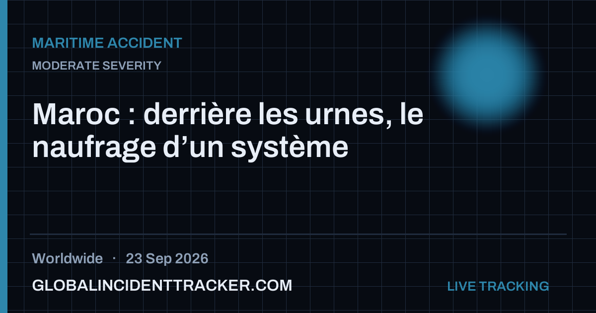 Maritime Accident incident in worldwide on 23 September 2026 — Global Incident Tracker report card